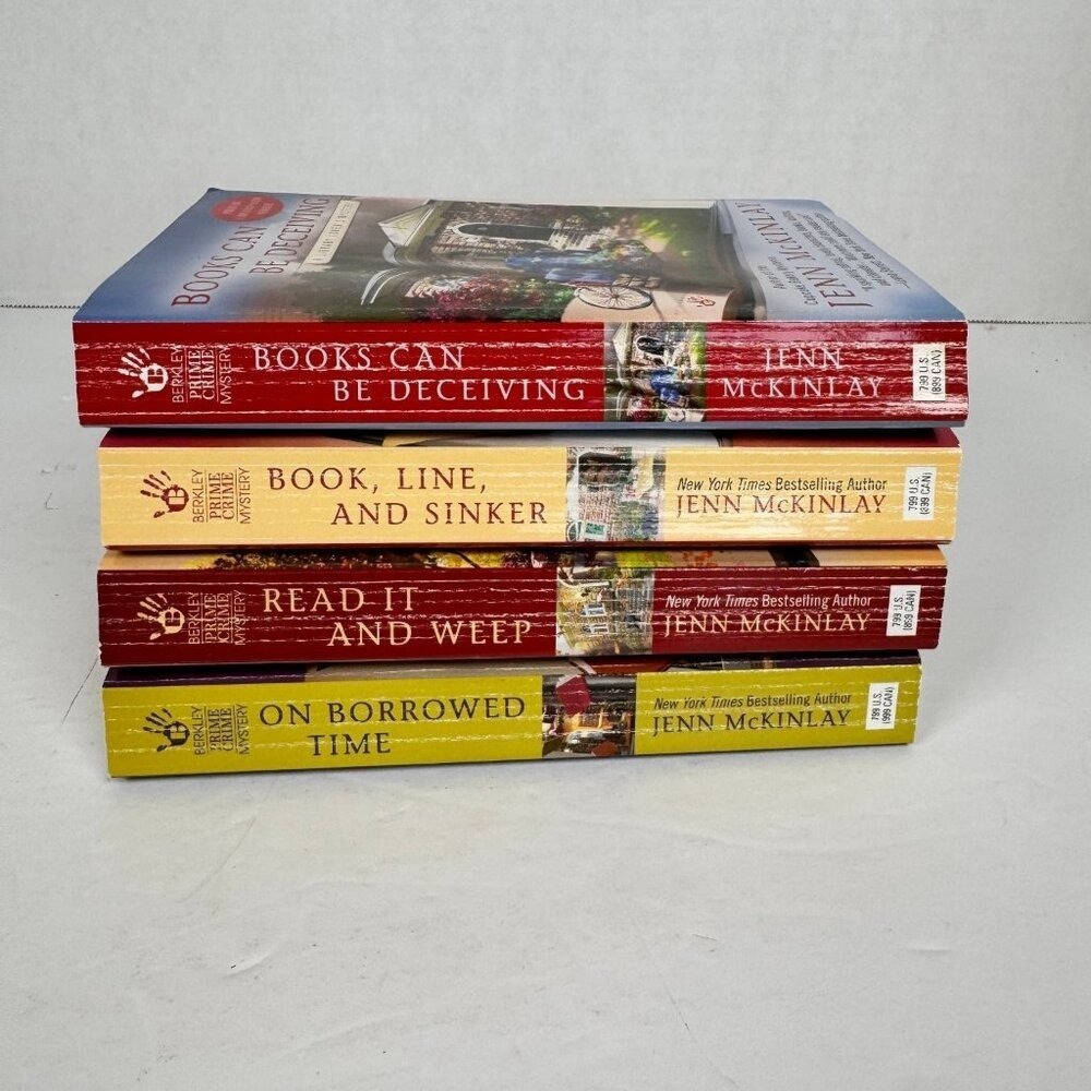 Library Lover's Mystery Series Books 1-4 Jenn McKinlay Paperback Lot